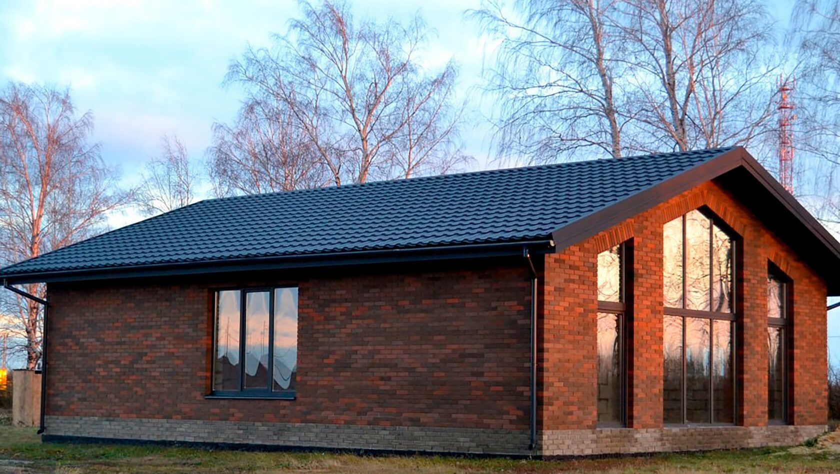 Частный дом с баварской кладкой из кирпича VOLGABRICK